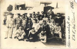 1915 SMS Erzherzog Friedrich, a K. u. K. haditengerészet csatahajójának villamos csapata / Elektromannschaft / K.u.K. Kriegsmarine, electric team of SMS Erzherzog Friedrich. group photo (EM)