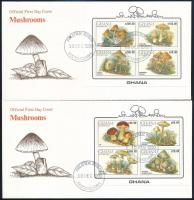 Mushroom set + blockset + 2 FDC Gombák sor + blokksor + 2 db FDC