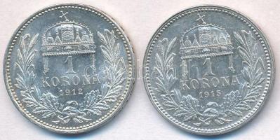 1912KB-1915KB 1K Ag "Ferenc József" (2x) T:1-
Adamo K5.1