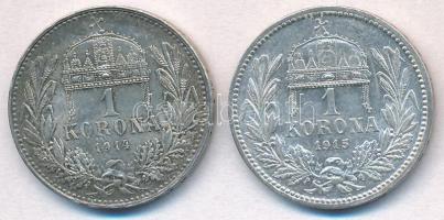 1914KB-1915KB 1K Ag "Ferenc József" (2x) T:1-,2
Adamo K5.1