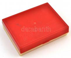 Retró horgász villantó csali készlet, 4 db, műanyag dobozban