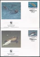 WWF Seals + 4 FDC WWF: Fókák + 4 db FDC