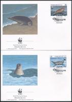 WWF Seals + 4 FDC WWF: Fókák + 4 db FDC