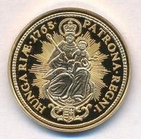 DN "Magyar aranypénzek utánveretben - Mária Terézia 2 dukát 1765" aranyozott Ag emlékérem ...