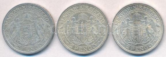 1929-1938. 2P Ag "Madonna" (3xklf) T:1-,2,3 Adamo P7