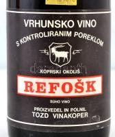 1986 Vinakoper Refosk szlovén száraz vörösbor, bontatlan palackban, 0,75 l / Unopened bottle Szloven...
