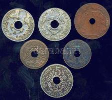 Francia-Indokína kis tétel 1913. 1c T:3 + 1923. 5c T:3 + 1925. 5c (2x) T:3,3/4 + 1935. 1/2c T:2/3 + 1938. 1/2c T:2/3