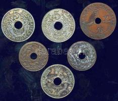 Francia-Indokína kis tétel 1913. 1c T:3 + 1923. 5c T:3 + 1925. 5c (2x) T:3,3/4 + 1935. 1/2c T:2/3 + ...