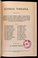 Klinikai therapia 1-2. kötet. Szerk.: Dr. Müller Vilmos. A Modern Orvostudomány Kézikönyve. Kiadói e...