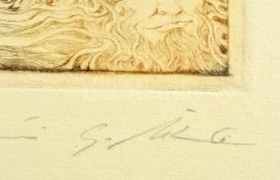 Kolozsvári G. Miklós (1950-): Rába lánya. Rézkarc, papír, jelzett, 14×11 cm