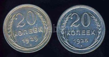 Szovjetunió 1925. 20k Ag T:1/2 + 1929. 20k Ag T:2