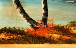 Szepesi jelzéssel: Hegycsúcs. Vegyes technika, papír, foltos, keretben, 25×32 cm