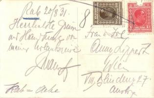 1931 Trogir, Trau; clock tower, photo (tear)