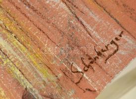 Schönberger jelzéssel: Női félakt. Vegyes technika, papír, 28×21 cm