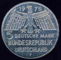 NSZK 1975. 5M Ag "Európai műemlékvédelmi év" T:1/2