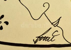 Szász jelzéssel: Figyelők. Vegyes technika, papír, 17×12 cm