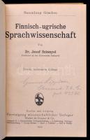 Dr. Josef Szinnyei: Finnish-ugrische Sprachwissenschaft.(Dr. Szinnyei József: Finnugor nyelvészet.) ...