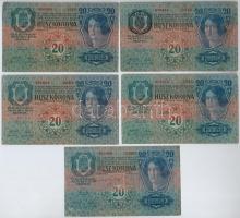 1913. 20K (5x) T:III,III-