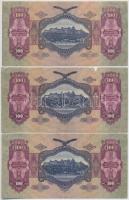 1930. 20P + 1932. 50P (2x) egyiken hamis nyilaskeresztes felülbélyegzés (fake overprint) + 1930. 100...