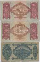 1930. 20P + 1932. 50P (2x) egyiken hamis nyilaskeresztes felülbélyegzés (fake overprint) + 1930. 100...