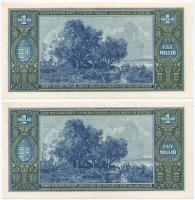 1945. 1.000.000P (2x) sorszámkövetők T:I