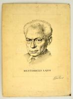 Olvashatatlan jelzéssel: Mesterházi Lajos. Rézkarc, karton, foltos, 42×30 cm