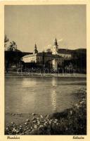Munkács, Mukacheve, Mukacevo - 2 db régi városképes lap, kolostor / 2 pre-1945 town-view postcards, monastery, church