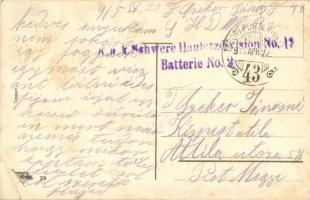 6 db régi I. világháborús katonai motívumlap / 6 pre-1945 WWI K.u.K. military motive cards