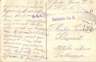 6 db régi I. világháborús katonai motívumlap / 6 pre-1945 WWI K.u.K. military motive cards