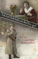 6 db régi I. világháborús katonai motívumlap / 6 pre-1945 WWI K.u.K. military motive cards