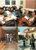 18 db MODERN német (NSZK) városképes lap szabadtéri nagysakk motívummal / 18MODERN German town-view ...