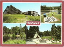 19 db MODERN német (NDK) városképes lap, a legtöbb szabadtéri nagysakk motívummal / 19 MODERN German town-view postcards, most of them with outdoor chess motives