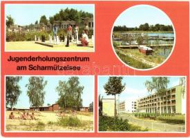 19 db MODERN német (NDK) városképes lap, a legtöbb szabadtéri nagysakk motívummal / 19 MODERN German...