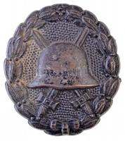 Német Birodalom 1918. Sebesülési jelvény fekete fokozata fém kitüntetés függőleges tűvel (44x39mm) T:2,2- German Empire 1918. Wound Badge, black metal badge with vertical pin (44x39mm) C:XF,VF