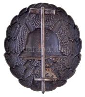 Német Birodalom 1918. "Sebesülési jelvény fekete fokozata" fém kitüntetés függőleges tűvel...