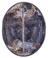 Német Harmadik Birodalom 1939. "Sebesülési jelvény fekete fokozata" préselt acéllemez kitü...