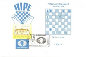 7 db MODERN sakk képeslap, sakkjátszma állás képeslapokon / 7 MODERN chess postcards, chess games on postcards