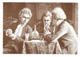 9 db MODERN sakk motívumlap, Vlaamse sakksorozata / 9 MODERN chess motive cards, Vlaamse Schaak-Phil...