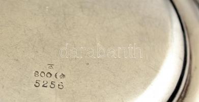 Ezüst(Ag) címeres tálka, jelzett, d: 8,8 cm, nettó: 34,1 g