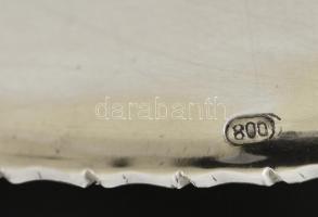 Ezüst(Ag) oroszlános tálka, jelzett, d: 10 cm, nettó: 49,2 g