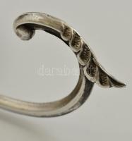 Ezüst(Ag) kézi gyertyatartó, jelzett, d: 10,8 cm, nettó: 95 g