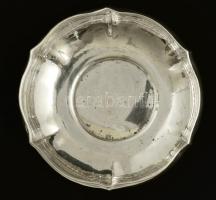 Ezüst(Ag) kerek kínálótál, jelzett, d: 14 cm, nettó: 139,3 g