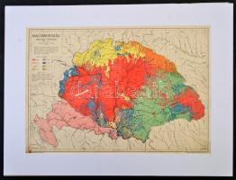 Cholnoky Jenő: Magyarország néprajzi térképe. [1903] Magyar Földrajzi Intézet, paszpartuban, szakadá...
