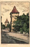 Nagyszeben, Hermannstadt, Sibiu; Hartenecktürme / torony / tower s: Trude Schullerus (EK)