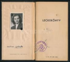 1955 Bp., A Lenin Intézet leckekönyve