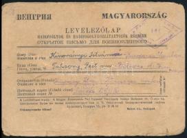 1947-1948 3 db hadifogoly levelezőlap