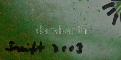 Szeift Béla (1944-2012):  Víziszörny. Vegyes technika, farost, jelzett, kis lyukkal, 33×47 cm