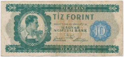 1946. 10Ft T:III- Hungary 1946. 10 Forint C:VG Adamo F1