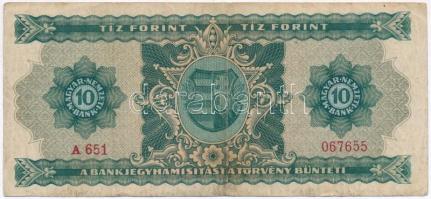 1946. 10Ft T:III-
Hungary 1946. 10 Forint C:VG
Adamo F1