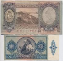1936. 10P (3x) + 1941. 20P + 1943. 1000P T:III kis szakadás